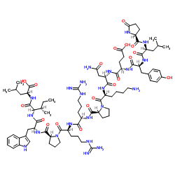 Pyr-Leu-Tyr-Glu-Asn-Lys-Pro-Arg-Arg-Pro-D-Trp-Ile-Leu-OH 结构式