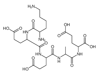 赖氨酰-谷氨酰-谷氨酰-丙氨酰-谷氨酸 结构式
