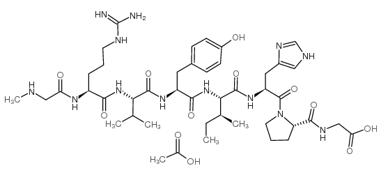 (Sar1,Gly8)-血管紧张素II乙酸盐 结构式