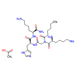 己酰基四肽-3乙酸盐 结构式