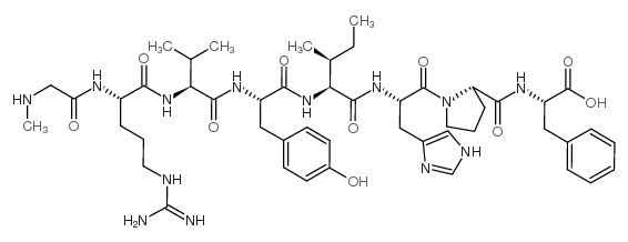 [肌氨酸1]血管紧张素II 结构式