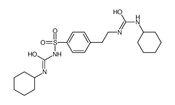 N-[4-(β-环己基脲基乙基)苯磺酰基]-N'-环己基脲 结构式