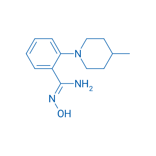 N'-Hydroxy-2-(4-methyl-1-piperidinyl)-benzenecarboximidamide 结构式