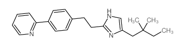 2-[4-[2-[5-(2,2-二甲基丁基)-1H-咪唑-2-基]乙基]苯基]吡啶 结构式