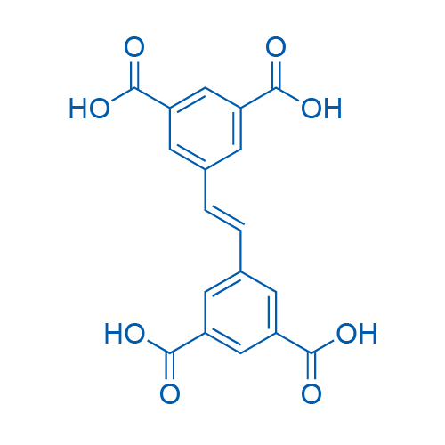 (E)-5,5'-(乙烯-1,2-二基)二异苯甲酸 结构式