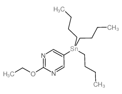 2-乙氧基-5-(三正丁基锡)嘧啶 结构式