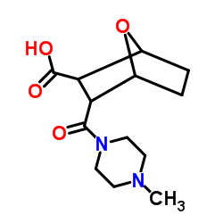 3-(4-甲基哌嗪-1-羰基)-7-氧杂双环[2.2.1]庚烷-2-羧酸 结构式