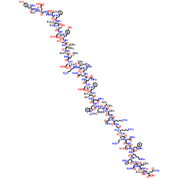 胃抑素Gastric Inhibitory Polypeptide human 结构式