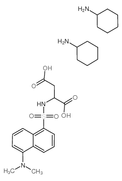 1-二甲胺基萘-5-磺酰-DL-天冬氨酸 二(环己基铵)盐 结构式
