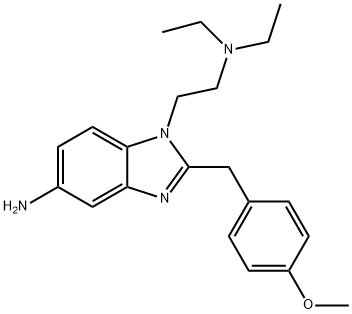 1H-Benzimidazole-1-ethanamine, 5-amino-N,N-diethyl-2-[(4-methoxyphenyl)methyl] 结构式
