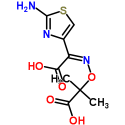 (Z)-2-(2-氨基噻唑-4-基)-2-(1-羧基-1-甲基)乙氧亚氨基乙酸 结构式