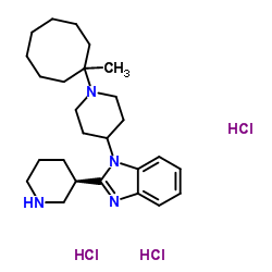 1-[1-(1-甲基环辛基)-4-哌啶基]-2-[(3R)-3-哌啶基]-1H-苯并咪唑 结构式