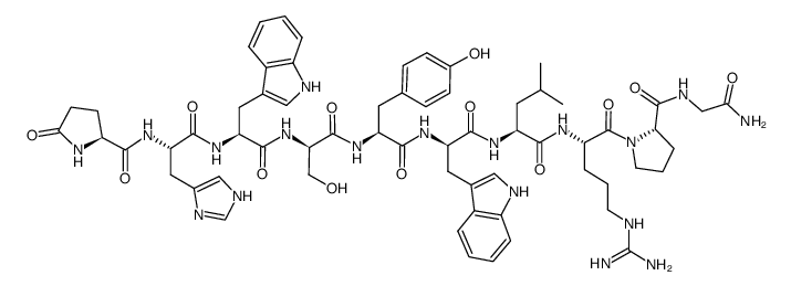 (D-丝氨酸4,D-色氨酸6)-促黄体生成素释放激素 结构式