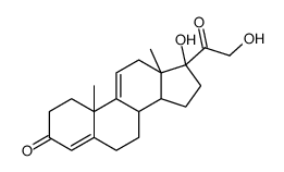17,21-二羟基孕甾-4,9(11)-二烯-3,20-二酮 结构式