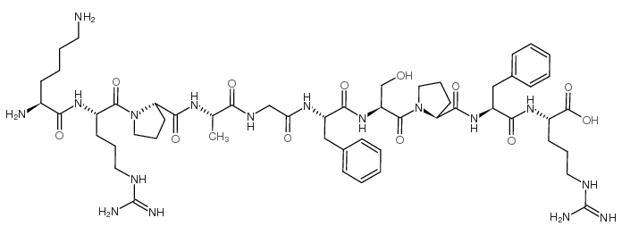 赖氨酸-(丙氨酸3)-缓激肽 结构式