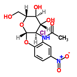 2-氯-4-硝基苯基-N-乙酰-β-D-氨基葡萄糖苷 结构式