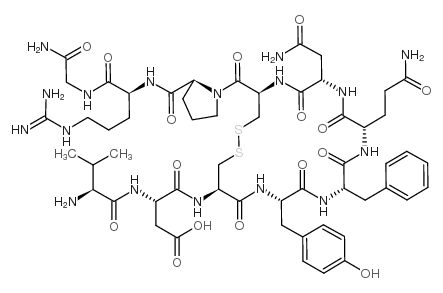VAL-ASP-CYS-TYR-PHE-GLN-ASN-CYS-PRO-ARG-GLY-NH2 结构式