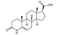3-氧代-4-氮杂-5-雄烷-17β-羧酸 结构式
