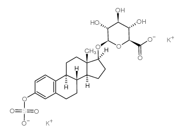 beta-雌甾酚二醇-3-硫酸酯-17-葡糖苷酸二钾盐 结构式