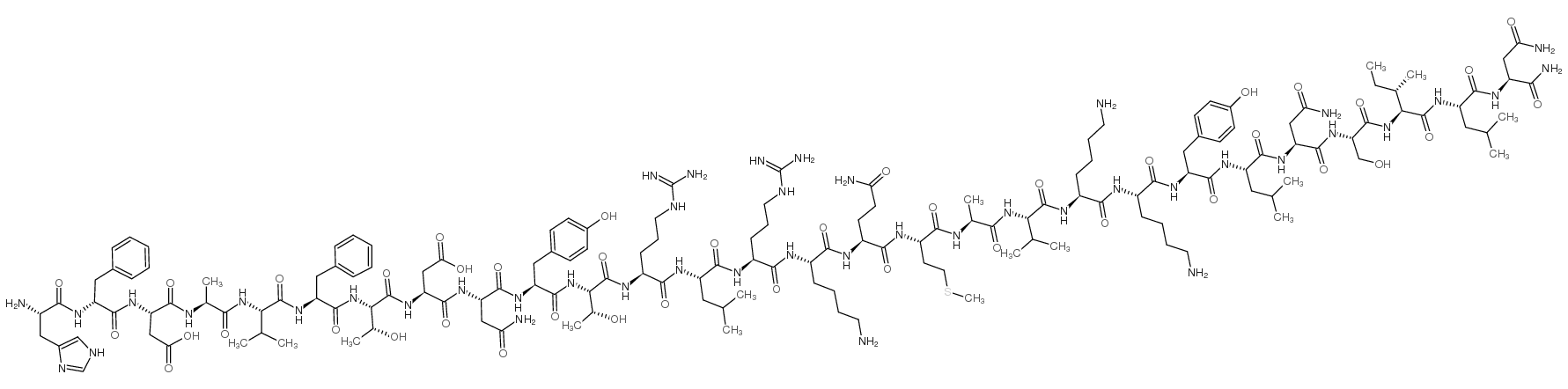 (D-PHE2)-VIP (人, 牛, 猪, 大鼠) 结构式