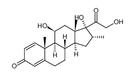 16α-甲基泼尼松龙 结构式