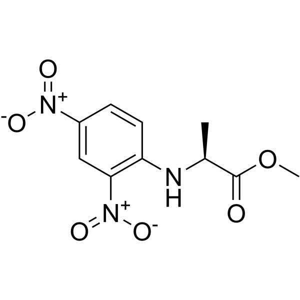 N-(2,4-二硝基苯基)-L-丙氨酸甲酯 结构式