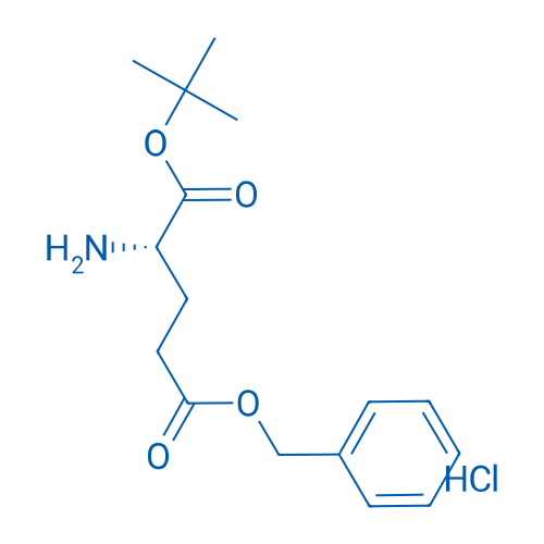 (S)-5-苄基 1-叔丁基 2-氨基戊二酸酯盐酸盐 结构式