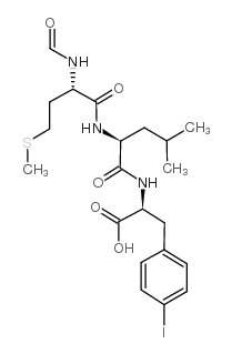 N-甲酰基-甲氨酰-亮氨酰-对碘苯丙氨酸 结构式