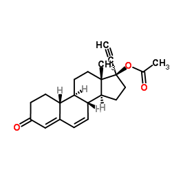 6,7-脱氢炔诺酮乙酸酯 结构式