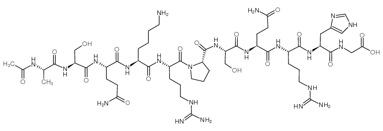 乙酰基-人髓鞘碱性蛋白(135-145) 结构式