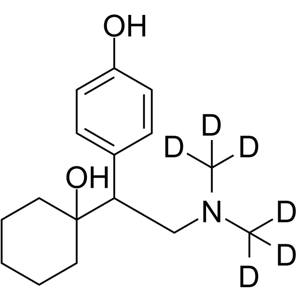 D,L-O-去甲文拉法辛-d6 结构式