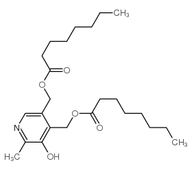 5-羟基-6-甲基-3,4-吡啶二甲醇 二辛酸酯 结构式