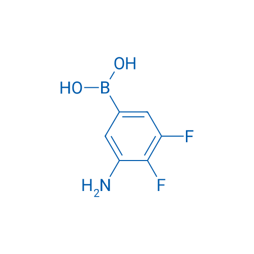 (3-氨基-4,5-二氟苯基)硼酸 结构式