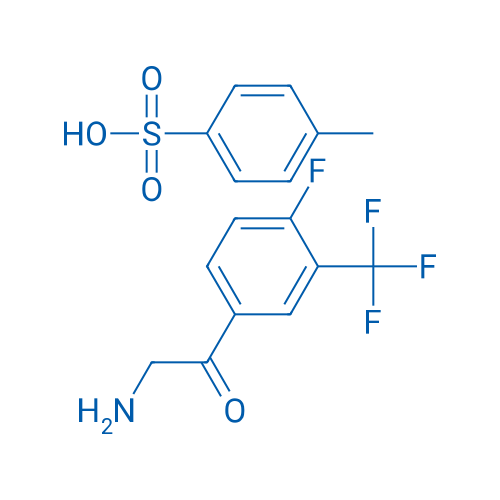 1-(3-三氟甲基-4-氟苯基)-2-氨基乙酮对甲苯磺酸盐 结构式
