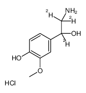 DL-去甲变肾上腺素-D3盐酸盐 结构式