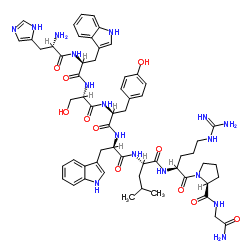 H-His-Trp-Ser-Tyr-D-Trp-Leu-Arg-Pro-Gly-NH2 结构式
