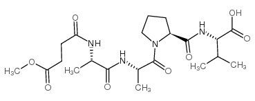 甲氧基琥珀酰-丙氨酰-丙氨酰-脯氨酰-缬氨酸 结构式
