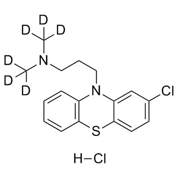 盐酸氯丙嗪-d6 结构式