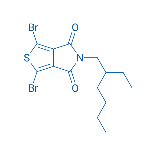 1,3-二溴-5-(2-乙基己基)-4H-噻吩并[3,4-c]吡咯-4,6(5H)-二酮 结构式