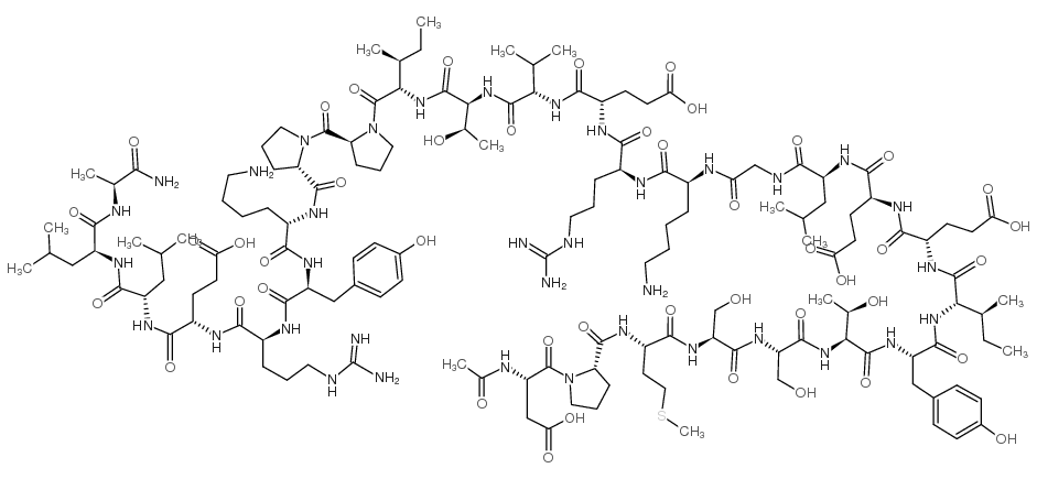 乙酰钙蛋白酶抑制蛋白(184-210)(人) 结构式