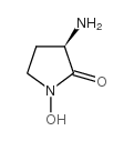 R(+)-3-氨基-1-羟基-2-吡咯烷酮 结构式