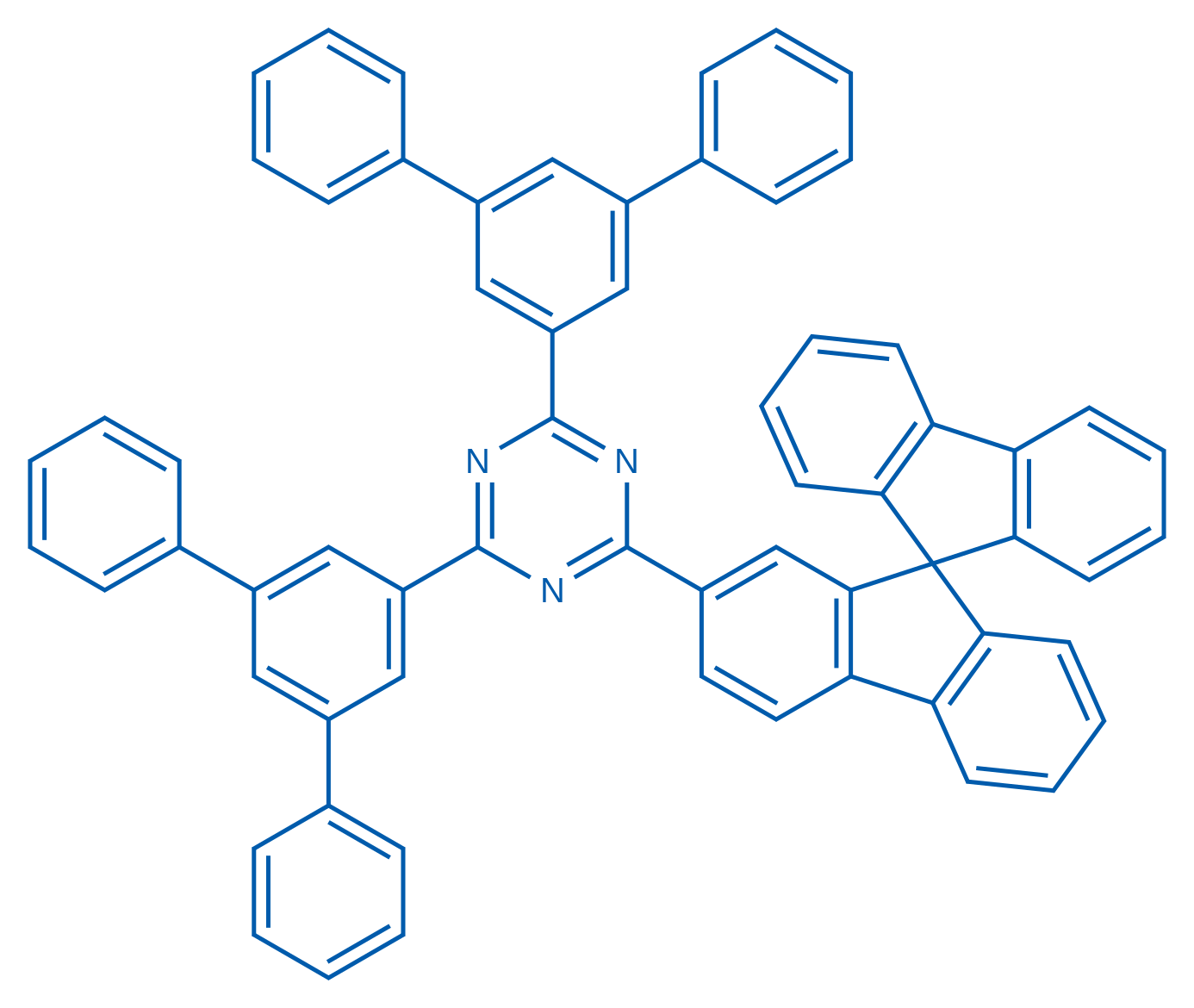 2-(9,9'-螺二[芴]-2-基)-4,6-二([1,1':3',1''-三联苯]-5'-基)-1,3,5-三嗪 结构式