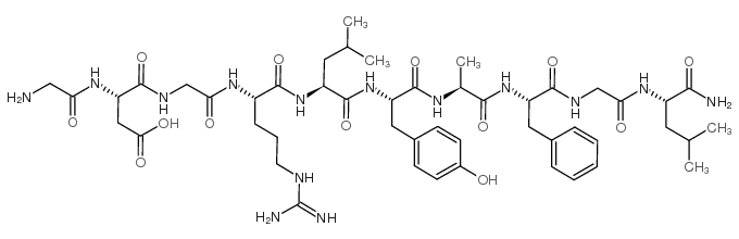 GLY-ASP-GLY-ARG-LEU-TYR-ALA-PHE-GLY-LEU-NH2 结构式