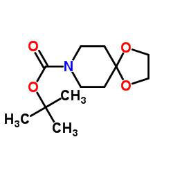 4,4-(乙烯二氧基)-1-叔丁氧羰基哌啶 结构式