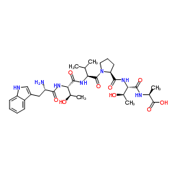 色氨酰-苏氨酰-缬氨酰-脯氨酰-苏氨酰-丙氨酸 结构式