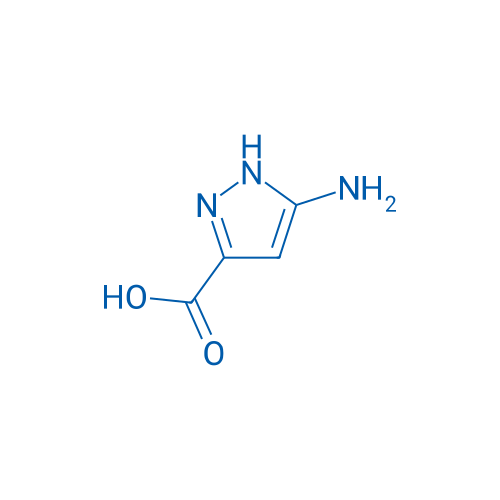 5-氨基-1H-吡唑-3-羧酸 结构式