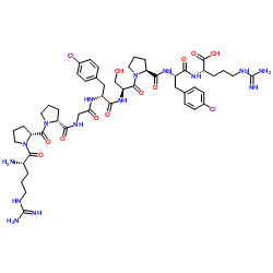 (P-CHLORO-PHE5·8)-BRADYKININ 结构式