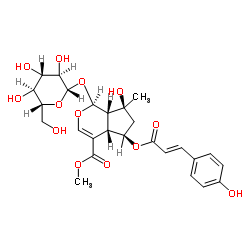 6-O-反式对香豆酰山栀苷甲酯 结构式