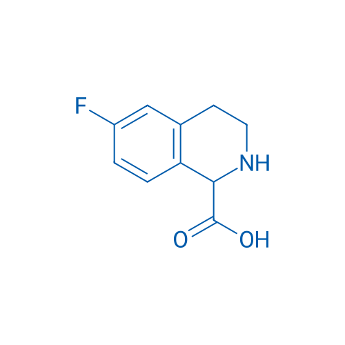 6-氟-1,2,3,4-四氢异喹啉-1-羧酸 结构式