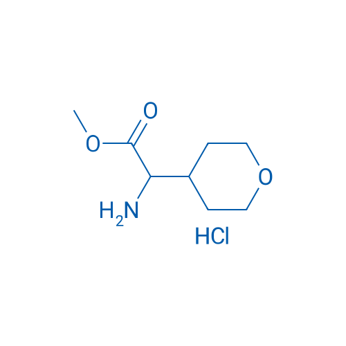2-氨基-2-(四氢吡喃-4-基)乙酸甲酯盐酸盐 结构式